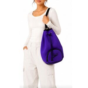 Vintage Speedo Purple Drawstring Backpack Gym Swim Bag Y2K